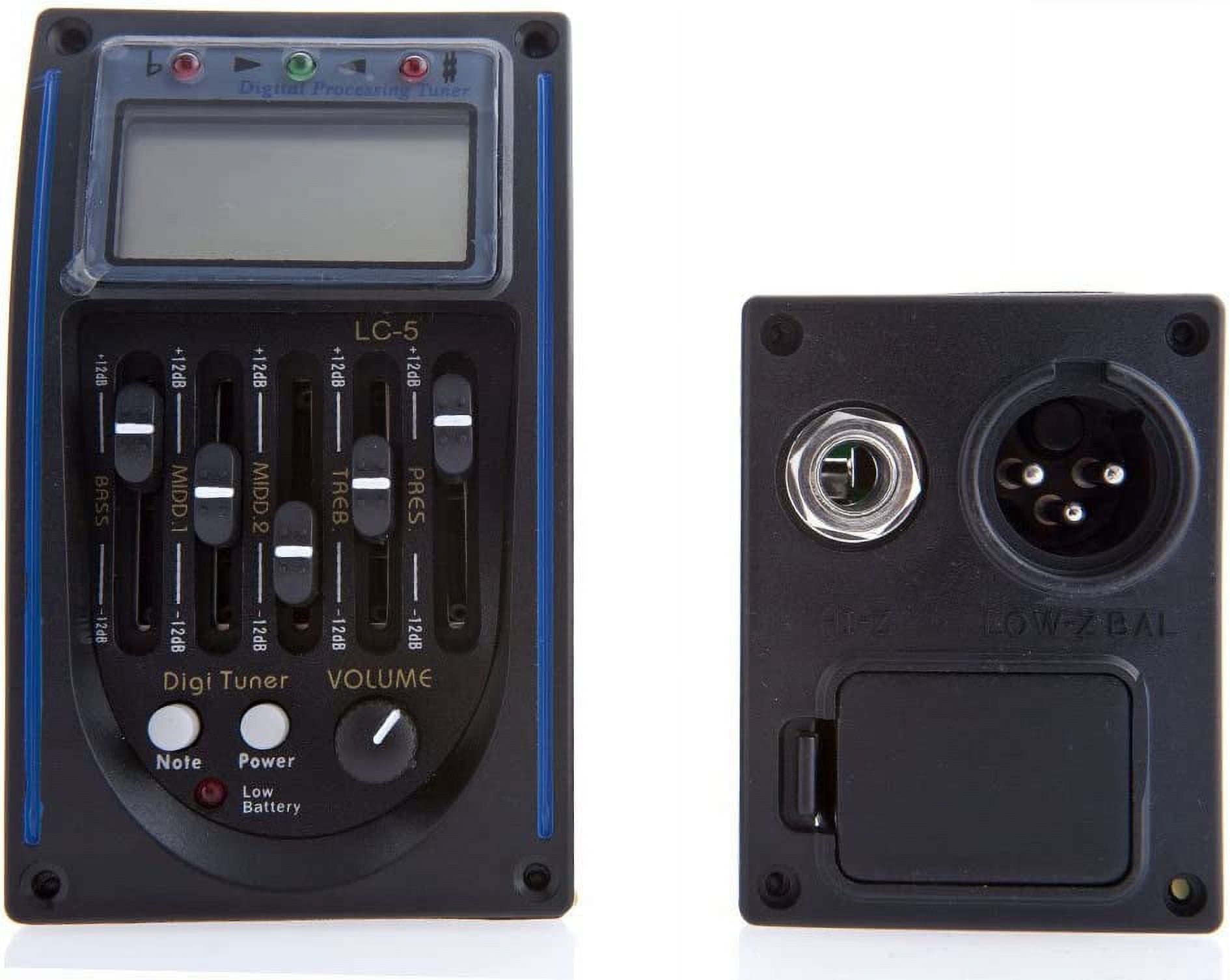 D'LUCA DLuca 5 Band EQ Pre-Amp Pickup with LCD Tuner and Volume Control for Acoustic Guitars Complete Kit