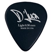 DLuca Celluloid Standard Guitar Picks Black 0.50 mm Light 10 Pack