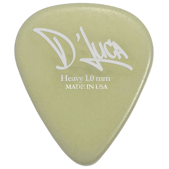D'Luca Celluloid Standard Guitar Picks Cellu-Glo 1.0mm Heavy 25 Pack
