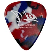 DLuca Celluloid Standard Guitar Picks Multi-Color 0.50 mm Light 10 Pack