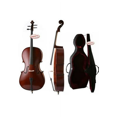 D'Luca Meister Handmade Ebony Fitted Cello With Hard Case 1/4