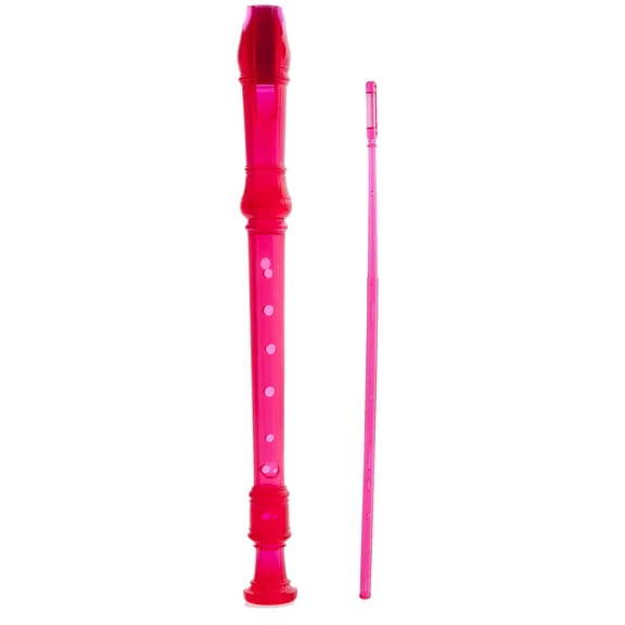 D'Luca Student 3 Piece Recorder Flute Pink