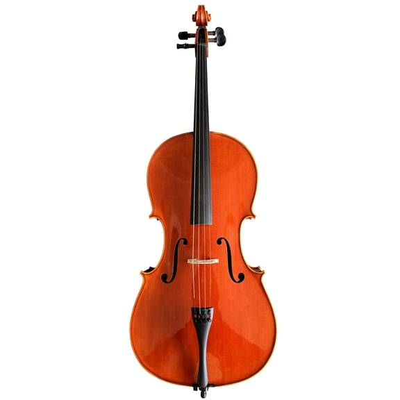 DLuca Tonmeister 400 Ebony Fitted Cello Outfit 7/8 Size with Bow and Gig Bag