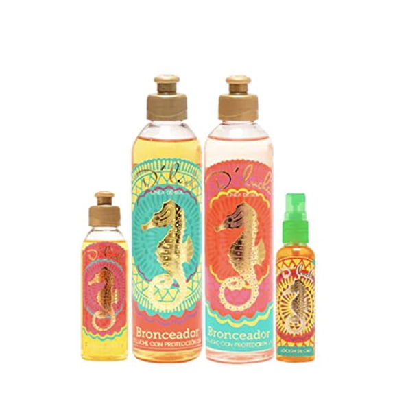 D'Luchi Kit de Bronceo + Hidratacin, 450 Fl Oz, Pack of 4