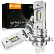 D-Lumina H7 LED Headlight Fog Bulbs Kit, 12V 3500LM 11 Mini Size H7 Bulbs Replacement Conversion Kit, Pack of 2
