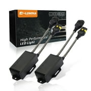 D-Lumina LED Canbus Decoder for Headlights, Anti-Flicker Load Resistor Canceller fit 9005/9006/H10/HB4(1 Pair)