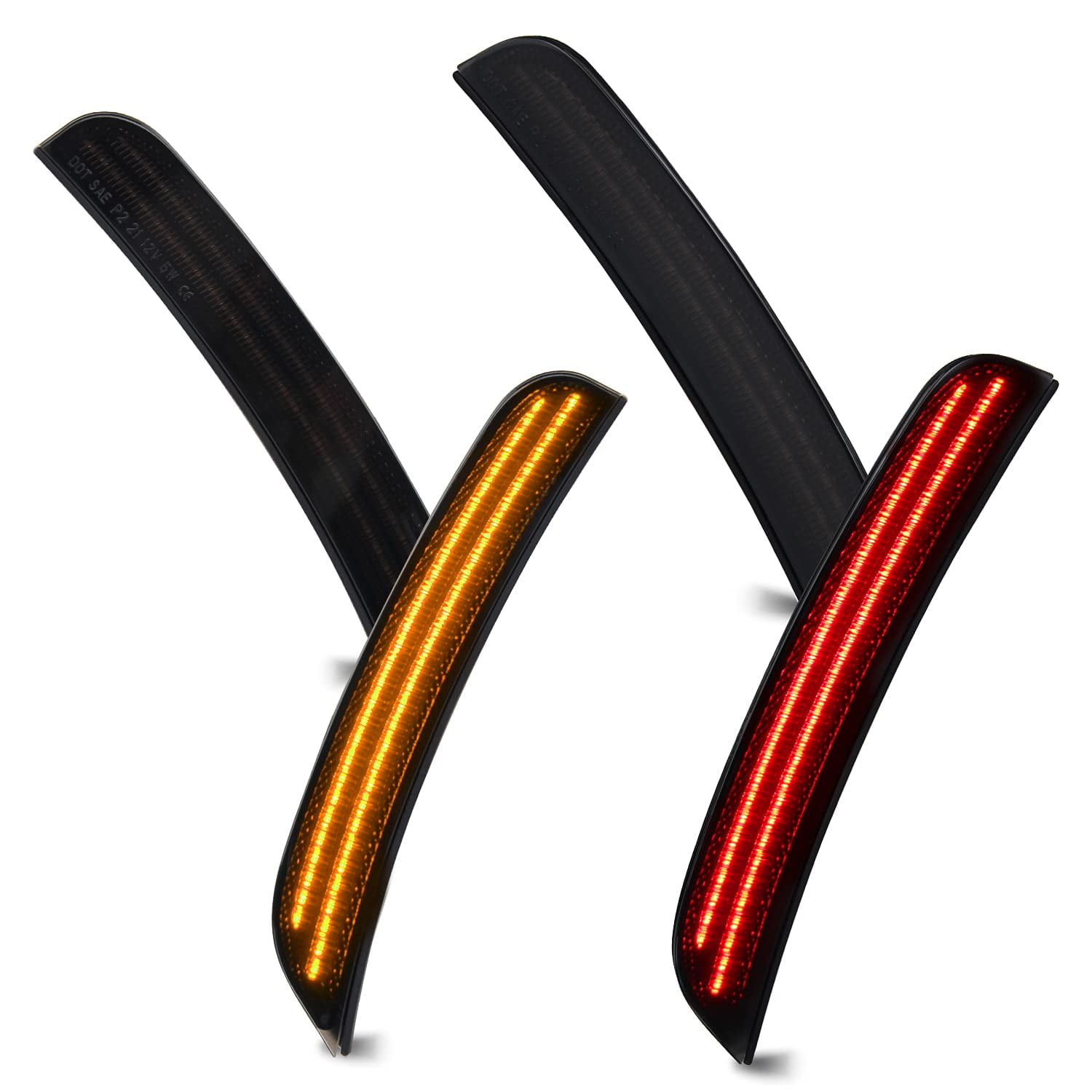 DLumina LED Side Marker SE33 Lights Red & Amber Side Lights for Dodge