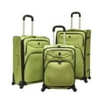 thumbnail image 1 of D-Luxe 3 Piece Softside Expandable Spinner Luggage Set, Green, 1 of 1