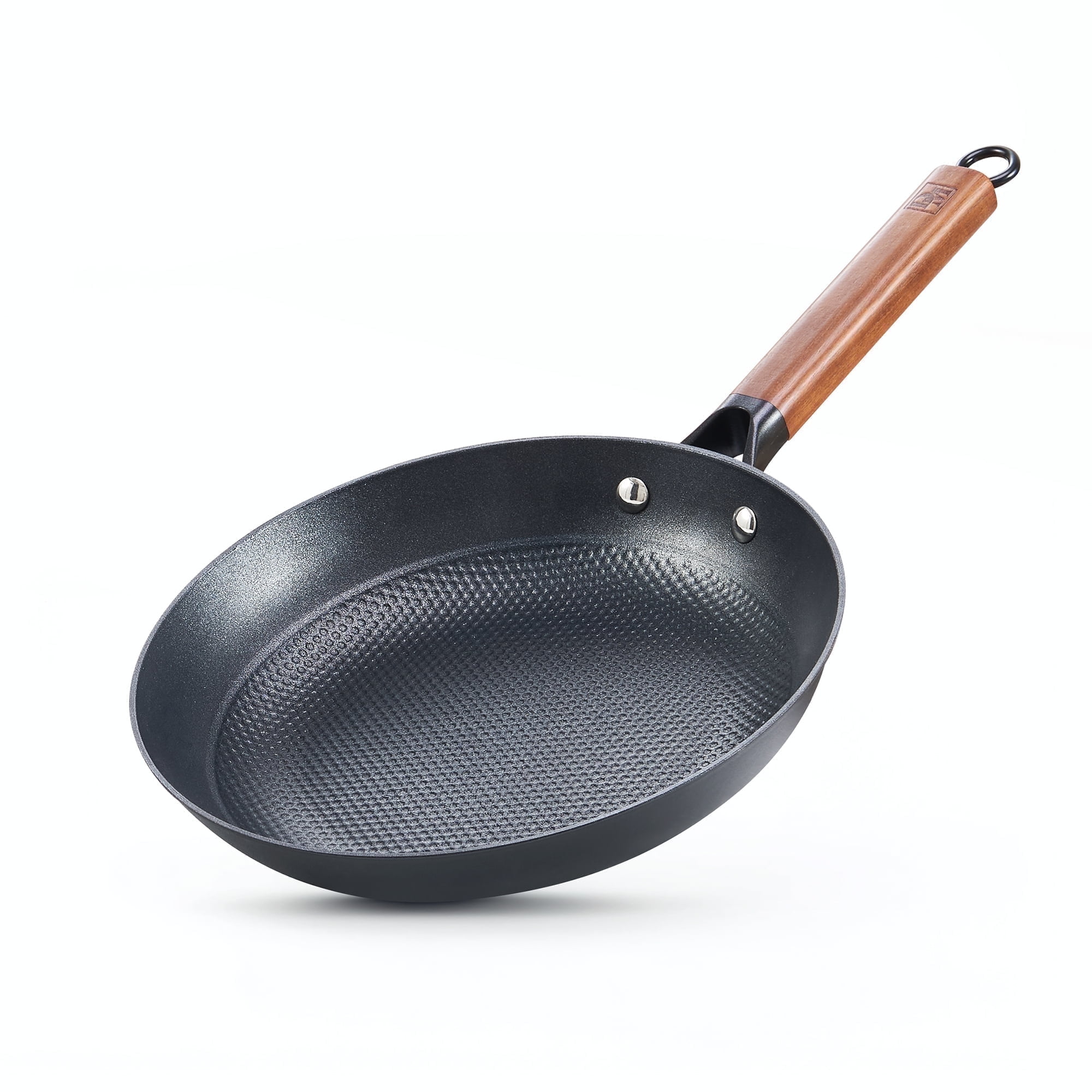 D&M Cast Iron Skillet, 8 Inch Nonstick Frying Pan with Detachable Acacia Wooden Handle, Honeycomb Non stick Omelet Egg Pan, Easy Clean Oven Safe Pans for Cooking - Walmart.com