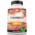 thumbnail image 1 of D-Mannose 1,300 mg with Cranberry Extract Fast-Acting, Flush Impurities, Urinary Tract Health- 100 Veggie Capsules, 1 of 5