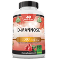 thumbnail image 1 of D-Mannose 1,300 mg with Cranberry Extract Fast-Acting, Flush Impurities, Urinary Tract Health- 100 Veggie Capsules, 1 of 5