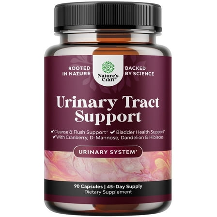 Natures Craft High Potency D-Mannose Capsules for Urinary Tract Health for Women - Cranberry Juice Powder & Dandelion - Fast Acting Super Concentrated Cranberry