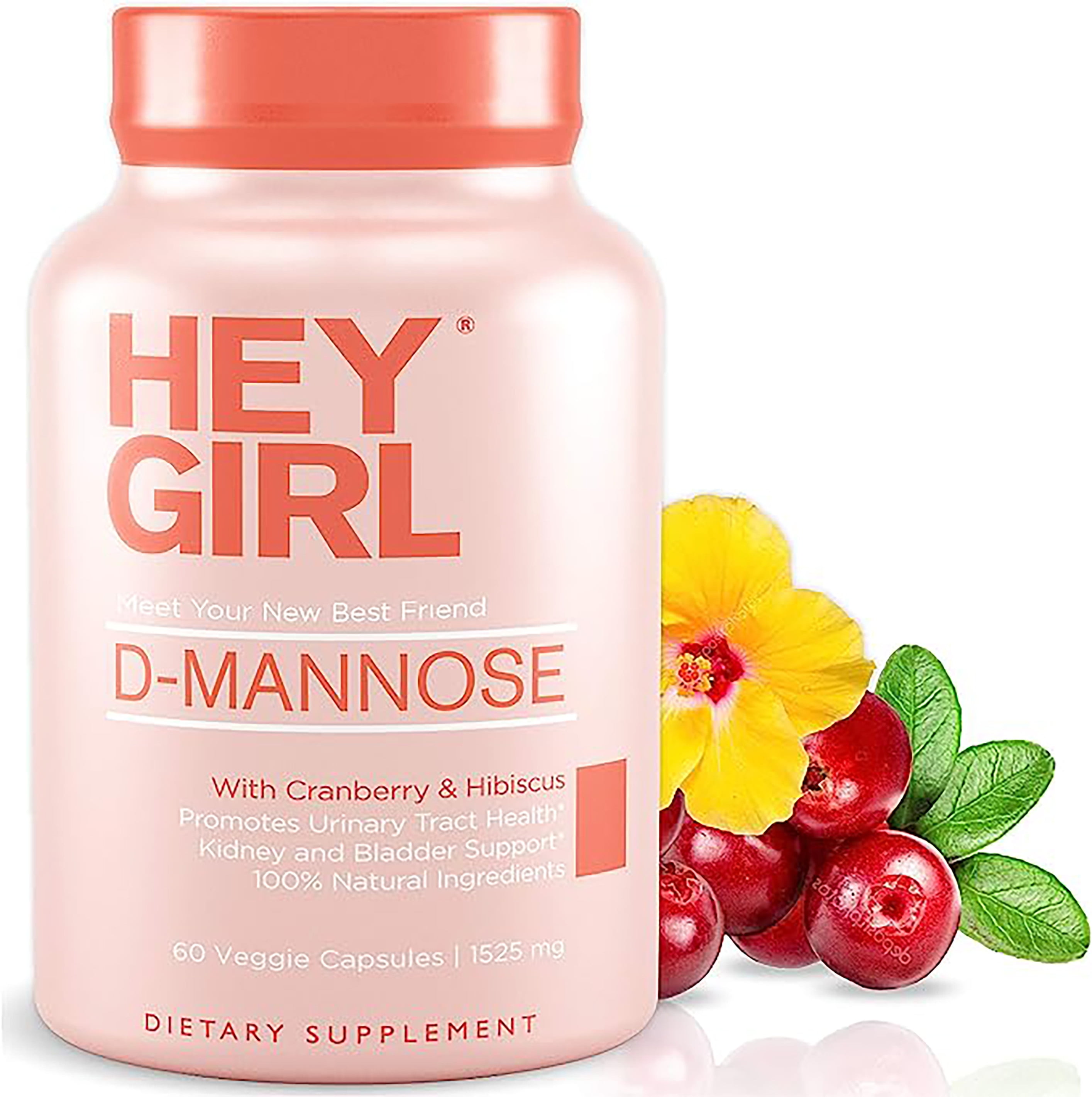 D Mannose Capsules With Cranberry Extract FastActing UTI Vitamin Supplement Pills Cleanse