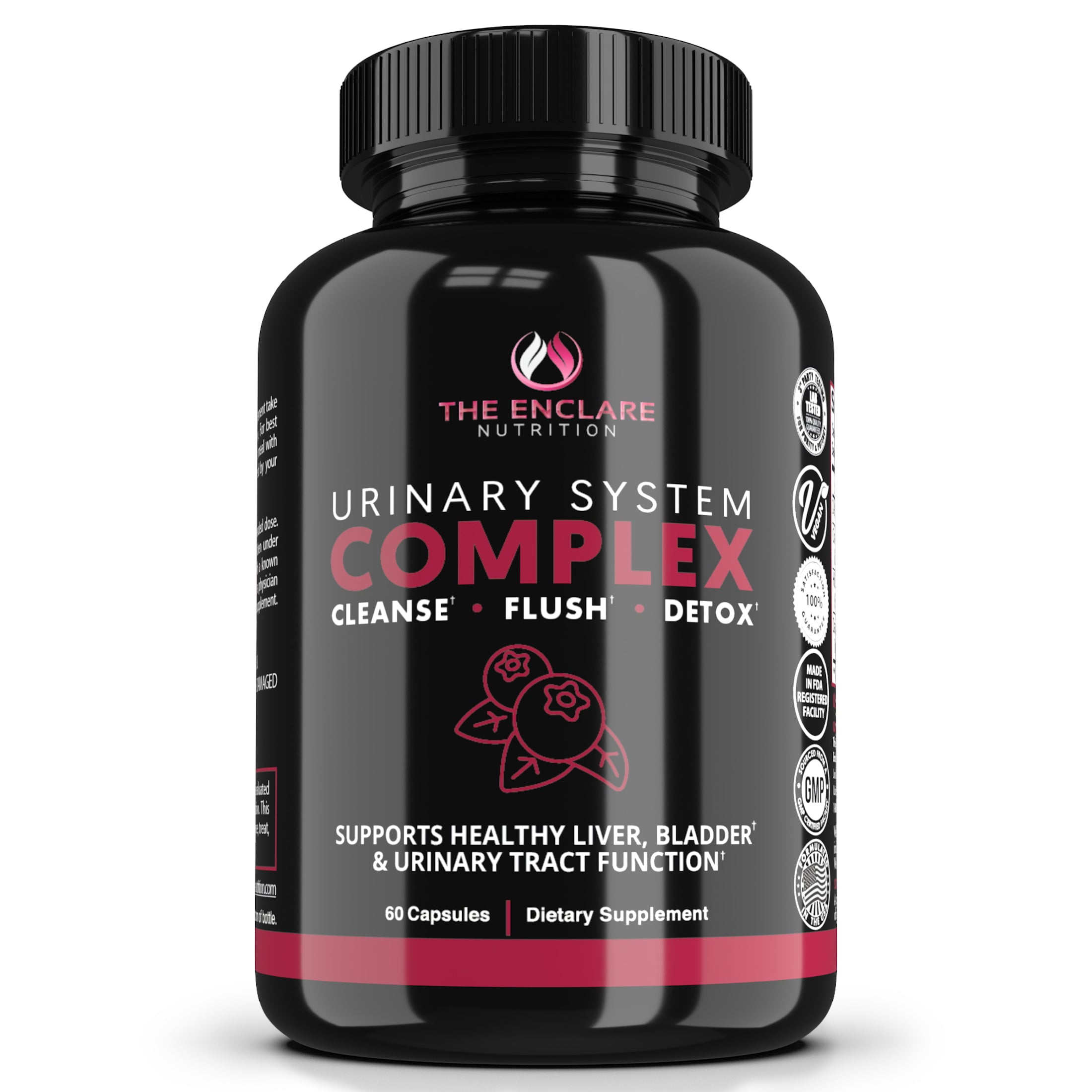 D Mannose with Cranberry Extract Capsules, DMannose 1000mg 60 Ct