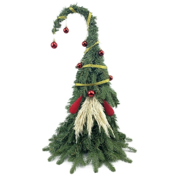 D Mini Christmas Tree Tabletop Ornament Santa Claus Arrangement Holiday Decor Pvc Material