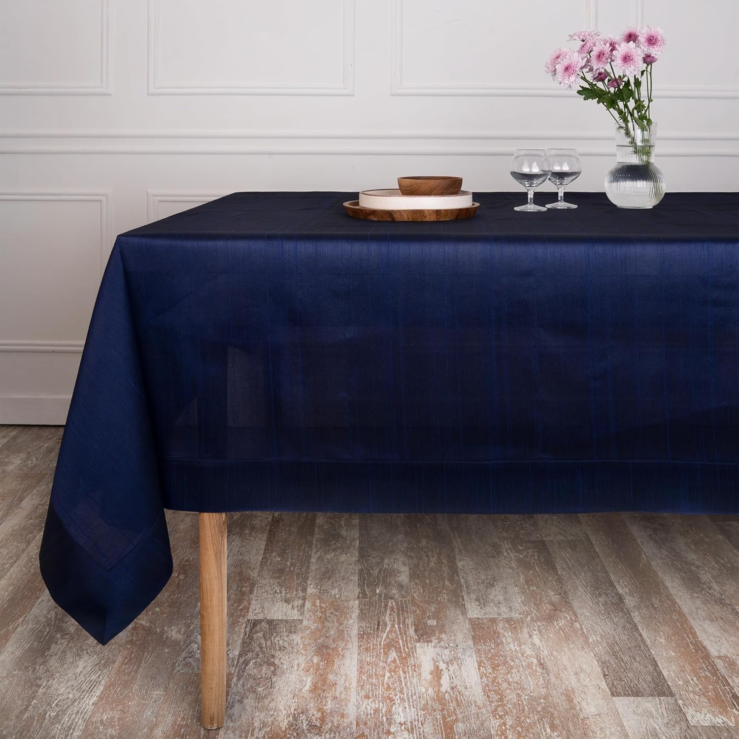 D'Moksha Homes Gold Tablecloth 60 x 120 Inch Vegan Silk, Cruelty Free