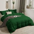 thumbnail image 1 of D.N.G. BEDDINGS 1 Piece Boho Chic Pom Pom Comforter, All Season Down Alternative Bedding Comforter - (King/California King Size, Green) 800 Thread Count, Egyptian Cotton., 1 of 6