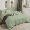 thumbnail image 1 of D.N.G. BEDDINGS 1 Piece Boho Chic Pom Pom Comforter, All Season Down Alternative Bedding Comforter - (King/California King Size, Light Sage) 800 Thread Count, Egyptian Cotton., 1 of 6