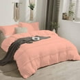 thumbnail image 1 of D.N.G. BEDDINGS 1 Piece Boho Chic Pom Pom Comforter, All Season Down Alternative Bedding Comforter - (Oversized Super King Size, Peach) 800 Thread Count, Egyptian Cotton., 1 of 6