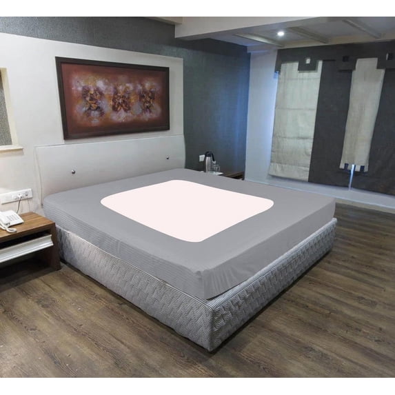 D.N.G. BEDDINGS 1 Piece Box Spring Cover - 100% Egyptian Cotton, 800 TC, Wrap Around 4 Sides Bed Skirt for Hotel & Home, Fits Box Springs up to 18 Inch - Twin, Stripe Silver Color