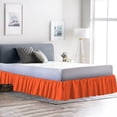 thumbnail image 1 of D.N.G. BEDDINGS 1 Piece Dust Ruffle Bed Skirt, 15 Inch Deep Pocket, 800 Thread Cotton 100% Egyptian Cotton, Queen Size (60" x 80") Inch, Solid Orange, 1 of 2