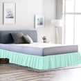 thumbnail image 1 of D.N.G. BEDDINGS 1 Piece Dust Ruffle Bed Skirt, 6 Inch Deep Pocket, 800 Thread Cotton 100% Egyptian Cotton, King Size (76" x 80") Inch, Solid Aqua Blue, 1 of 2