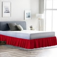 thumbnail image 1 of D.N.G. BEDDINGS 1 Piece Dust Ruffle Bed Skirt, 8 Inch Deep Pocket, 800 Thread Cotton 100% Egyptian Cotton, Twin XL Size (39" x 80") Inch, Solid Red, 1 of 2