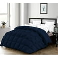 thumbnail image 1 of D.N.G. BEDDINGS 1 Piece Half Piece Pinch Pleated luxury Comforter Premium 800 Thread Count 100% Egyptian Cotton Super Soft (Full/Queen Size Navy Color), 1 of 3
