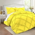 thumbnail image 1 of D.N.G. BEDDINGS 1 Piece Luxurious Diamond Ruffle Comforter Super Soft, All Season Pintuck 800 Thread Count, 100% Egyptian Cotton, Full/Queen Size Yellow Color, 1 of 9