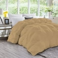 thumbnail image 1 of D.N.G. BEDDINGS 1 Piece Luxury Pinch Pleated Comforter Premium 800 Thread Count 100% Egyptian Cotton Super King Size Solid Taupe Color, 1 of 3