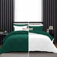 thumbnail image 1 of D.N.G. BEDDINGS 1 Piece Luxury Reversible Diamond Pattern Comforter Premium Super Soft, All Season 800 TC, 100% Egyptian Cotton King/California King Size Teal Green/White Solid Color, 1 of 7