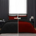 thumbnail image 1 of D.N.G. BEDDINGS 1 Piece Luxury Reversible Diamond Pattern Comforter Premium Super Soft, All Season 800 TC, 100% Egyptian Cotton Super King Size Burgundy/Black Solid Color, 1 of 7