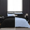 thumbnail image 1 of D.N.G. BEDDINGS 1 Piece Luxury Reversible Diamond Pattern Comforter Premium Super Soft, All Season 800 TC, 100% Egyptian Cotton Twin/Twin XL Size Light Blue/Black Solid Color, 1 of 7