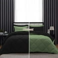 thumbnail image 1 of D.N.G. BEDDINGS 1 Piece Luxury Reversible Diamond Pattern Comforter Premium Super Soft, All Season 800 TC, 100% Egyptian Cotton Twin/Twin XL Size Moss/Black Solid Color, 1 of 7