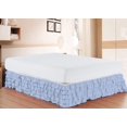 thumbnail image 1 of D.N.G. BEDDINGS 1 Piece Multi Ruffle Bed Skirt, 10 Inch Deep Pocket, 800 Thread Cotton 100% Egyptian Cotton, California King Size (72" x 84") Inch, Solid Light Blue, 1 of 2