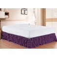 thumbnail image 1 of D.N.G. BEDDINGS 1 Piece Multi Ruffle Bed Skirt, 10 Inch Deep Pocket, 800 Thread Cotton 100% Egyptian Cotton, Olympic Queen Size (66" x 80") Inch, Solid Plum, 1 of 2