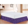 thumbnail image 1 of D.N.G. BEDDINGS 1 Piece Multi Ruffle Bed Skirt, 10 Inch Deep Pocket, 800 Thread Cotton 100% Egyptian Cotton, Twin XL Size (39" x 80") Inch, Solid Purple, 1 of 2