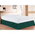 thumbnail image 1 of D.N.G. BEDDINGS 1 Piece Multi Ruffle Bed Skirt, 12 Inch Deep Pocket, 800 Thread Cotton 100% Egyptian Cotton, Full Size (54" x 75") Inch, Solid Teal Green, 1 of 2