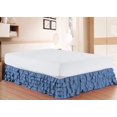 thumbnail image 1 of D.N.G. BEDDINGS 1 Piece Multi Ruffle Bed Skirt, 12 Inch Deep Pocket, 800 Thread Cotton 100% Egyptian Cotton, Olympic Queen Size (66" x 80") Inch, Solid Medium Blue, 1 of 2