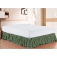 thumbnail image 1 of D.N.G. BEDDINGS 1 Piece Multi Ruffle Bed Skirt, 12 Inch Deep Pocket, 800 Thread Cotton 100% Egyptian Cotton, Queen Size (60" x 80") Inch, Solid Moss, 1 of 2