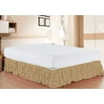 thumbnail image 1 of D.N.G. BEDDINGS 1 Piece Multi Ruffle Bed Skirt, 12 Inch Deep Pocket, 800 Thread Cotton 100% Egyptian Cotton, Twin XL Size (39" x 80") Inch, Solid Taupe, 1 of 2