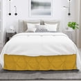 thumbnail image 1 of D.N.G. BEDDINGS 1 Piece Pinch Pleated Bed Skirt, 12 Inch Deep Pocket, 800 Thread Cotton 100% Egyptian Cotton, Twin XL Size (39" x 80") Inch, Solid Gold, 1 of 3