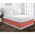 thumbnail image 1 of D.N.G. BEDDINGS 1 Piece Split Corner Two Tone Tailored Bed Skirt, California King Size 12 Inch Deep Pocket, 800 Thread Count, 100% Egyptian Cotton, Solid Brick Red/Silver Color., 1 of 3