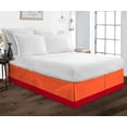 thumbnail image 1 of D.N.G. BEDDINGS 1 Piece Split Corner Two Tone Tailored Bed Skirt, California King Size 24 Inch Deep Pocket, 800 Thread Count, 100% Egyptian Cotton, Solid Orange/Red Color., 1 of 3