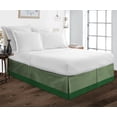 thumbnail image 1 of D.N.G. BEDDINGS 1 Piece Split Corner Two Tone Tailored Bed Skirt, Full Size 21 Inch Deep Pocket, 800 Thread Count, 100% Egyptian Cotton, Solid Moss/Green Color., 1 of 3