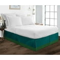 thumbnail image 1 of D.N.G. BEDDINGS 1 Piece Split Corner Two Tone Tailored Bed Skirt, Full Size 24 Inch Deep Pocket, 800 Thread Count, 100% Egyptian Cotton, Solid Teal/Green Color., 1 of 3