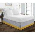 thumbnail image 1 of D.N.G. BEDDINGS 1 Piece Split Corner Two Tone Tailored Bed Skirt, Full Size 26 Inch Deep Pocket, 800 Thread Count, 100% Egyptian Cotton, Solid Silver/Gold Color., 1 of 3