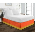 thumbnail image 1 of D.N.G. BEDDINGS 1 Piece Split Corner Two Tone Tailored Bed Skirt, King Size 26 Inch Deep Pocket, 800 Thread Count, 100% Egyptian Cotton, Solid Orange/Gold Color., 1 of 3