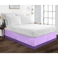 thumbnail image 1 of D.N.G. BEDDINGS 1 Piece Split Corner Two Tone Tailored Bed Skirt, King Size 8 Inch Deep Pocket, 800 Thread Count, 100% Egyptian Cotton, Solid Lilac/Purple Color., 1 of 3