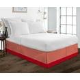 thumbnail image 1 of D.N.G. BEDDINGS 1 Piece Split Corner Two Tone Tailored Bed Skirt, Olympic Queen Size 24 Inch Deep Pocket, 800 Thread Count, 100% Egyptian Cotton, Solid Brick Red/Red Color., 1 of 3
